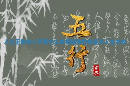 人生 🐙 正轨的八字是什么命揭 🚞 秘你的命运与人生方向
