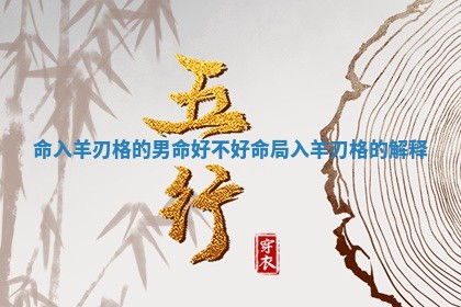 命入羊刃 ♌ 格的男命好不好 命局 💅 入羊刃格的解释