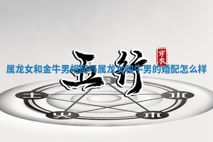 属龙女和金牛男 💓 相配 🙍 吗 属龙女和牛男的婚配怎么样