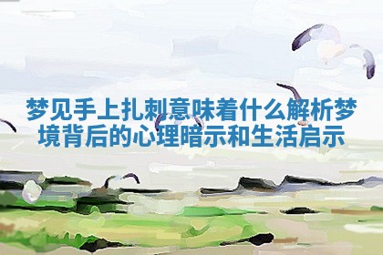 梦见手上扎刺意味着 🚨 什么 解析梦境背 🤨 后的心理暗示和生活启示