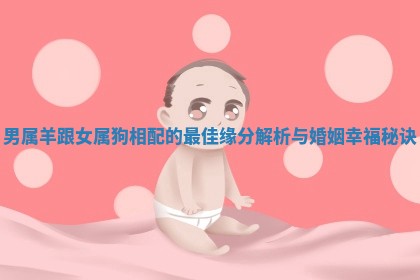 男 👣 属羊跟女属狗相配的最佳缘分解析与婚姻幸福秘 🏥 诀